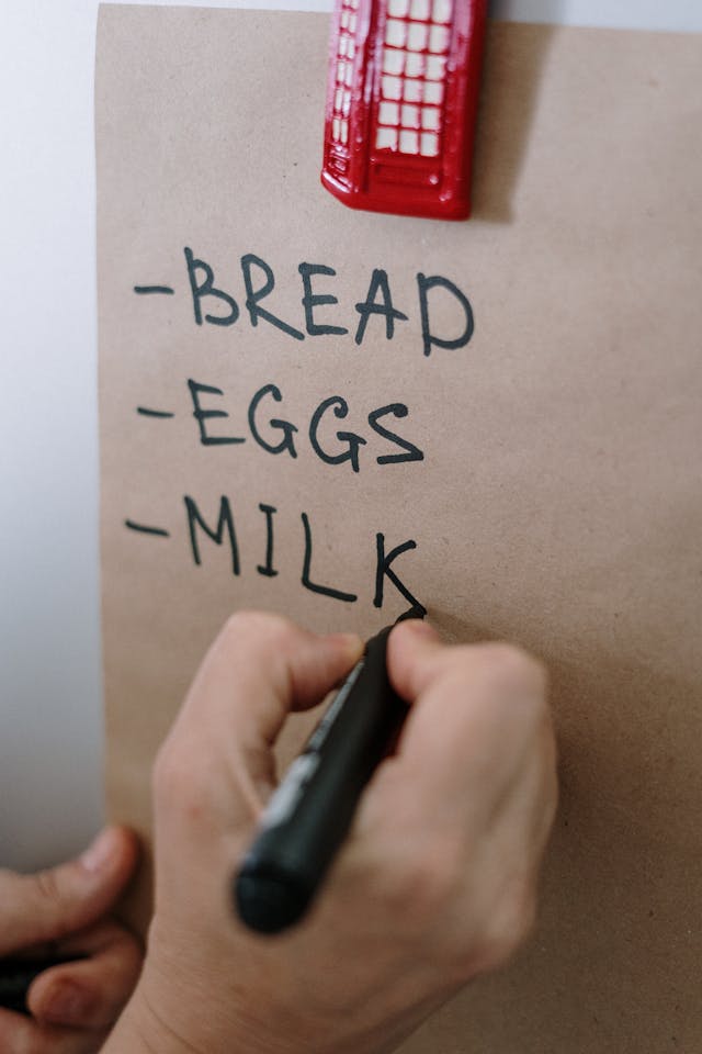 Grocery checklist and shopping to-do note on phone wallpaper